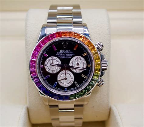 fake rainbow rolex|rolex with rainbow bezel.